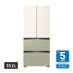 위니아 딤채 스탠드형(23년) 김치냉장고 4도어 551L(실키 크림세이지그린) BDQ57HKLKCN